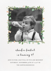 Miss Potter Photo - First Birthday Invitation by Mr. Boddington's Studio