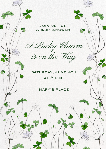 Watercolor Shamrock Invitation