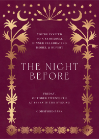 Golden Oasis - Rehearsal Dinner Invitation by Jungalow