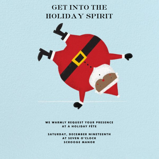 Cartwheelin’ Clause - Christmas Party Invitation by Paperless Post