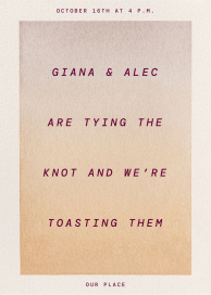 Soft Wash - Engagement Party Invitation by Kelly Wearstler