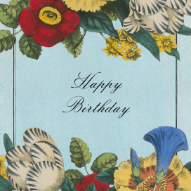 Scrapbook Flowers (Greeting) - Birthday Card by John Derian