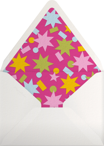 Photo Pink Retro Party Invitation Envelope