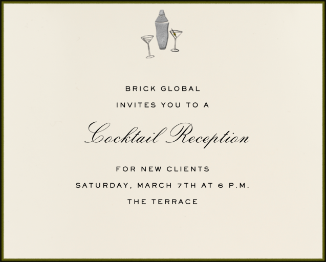 Mini Cocktail Set - Business Invitation by Paperless Post