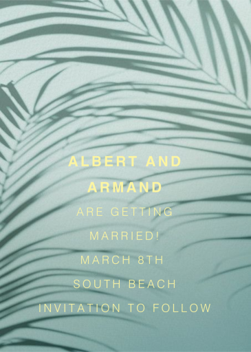 Havana, 7pm - Save the Date by Paperless Post