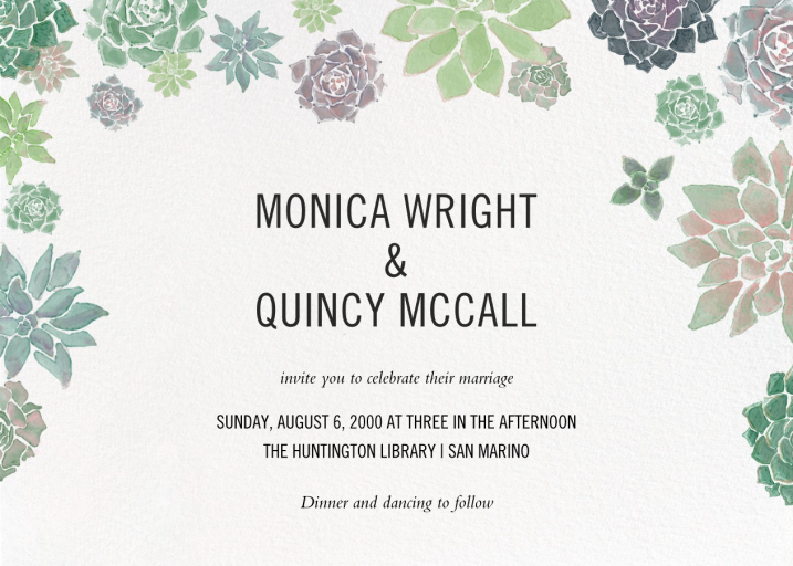 Echeveria - Wedding Invitation by Paperless Post