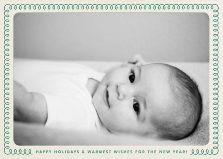 Curly Border - New Year's Card by The Indigo Bunting