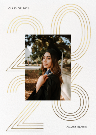 Lined Up (Photo) - Graduation Party Invitation by Paperless Post