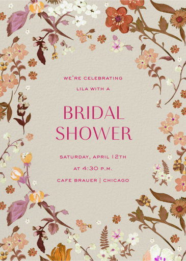 Botanical Garden - Bridal Shower Invitation by Liberty