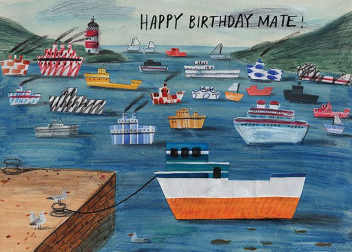 Birthday Mate (Lizzy Stewart) - Birthday Card by Red Cap Cards