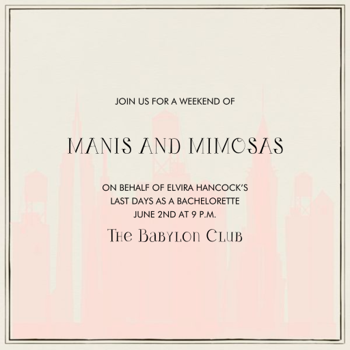 I Love New York - Bachelorette Party Invitation by Mr. Boddington's Studio