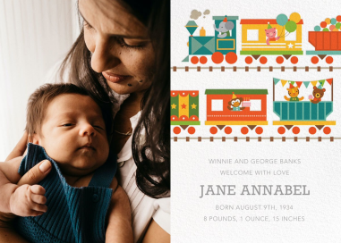 Circus Choo-Choo Photo - Announcement by Petit Collage