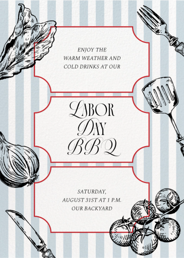 Barbecue Ingredients - Labor Day Invitation by Paperless Post