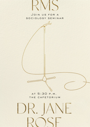 Performance - Microphone - Seminar Invitation by Paperless Post