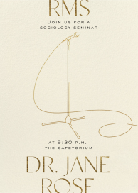 Performance - Microphone - Seminar Invitation by Paperless Post