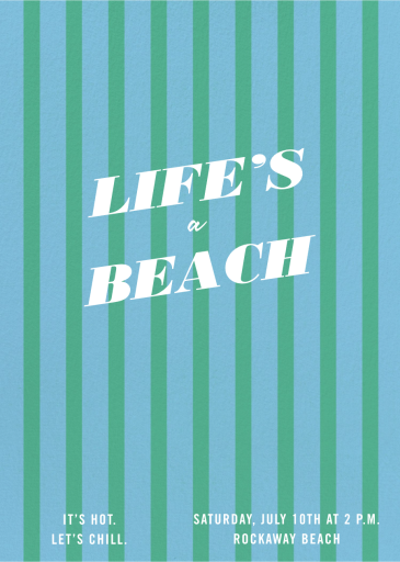 Pajama Stripes - Summer Party Invitation by Paperless Post