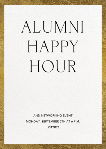 Bold Border (Customizable Template) - Alumni Event Invitation by Paperless Post