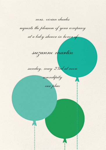 Balloon Baby - Baby Shower Invitation by kate spade new york