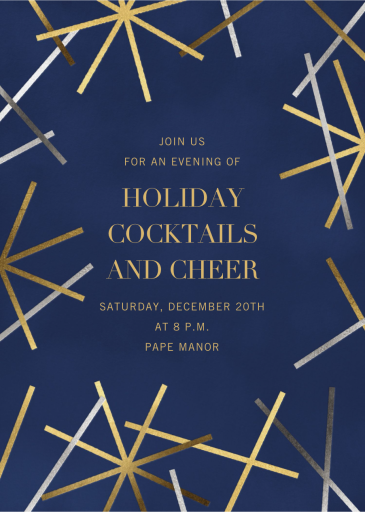 Snowflake Confetti - Holiday Party Invitation by Paperless Post