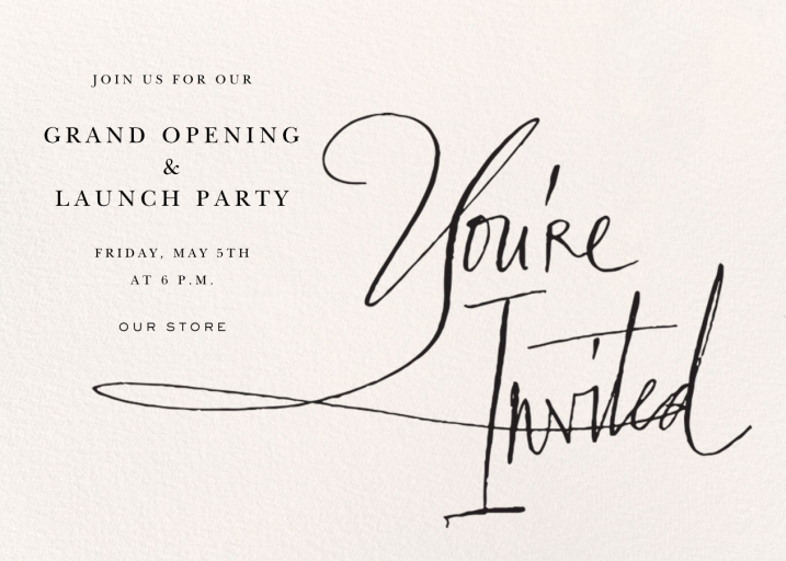 Written in Ink - Business Event Invitation by Stephanie Fishwick