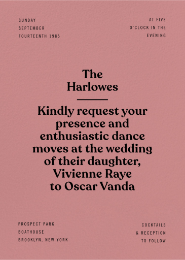 Ruche - Wedding Invitation by Goods Gang