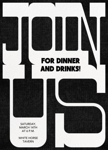 Frosted Font - Cocktail Party Invitation by Paperless Post