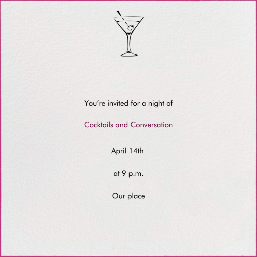 Edge Stain Ivory - Party Invitation by Paperless Post