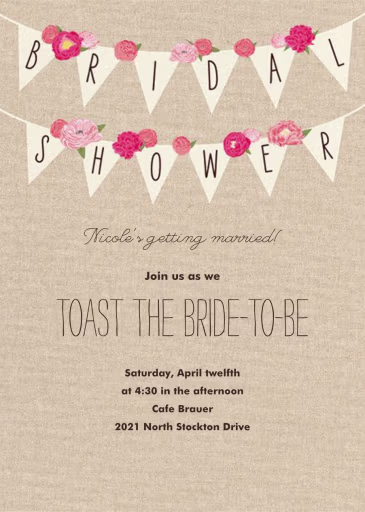 Rustic Banner - Bridal Shower Invitation by Paper Source