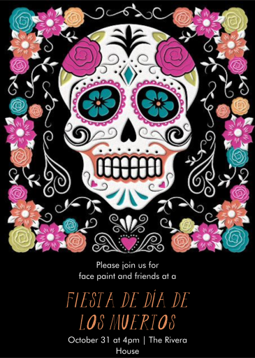 Floral Sugar Skull by Paper Source