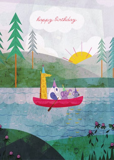 Four Canoe (Josie Portillo) - Birthday Card by Red Cap Cards