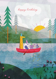 Four Canoe (Josie Portillo) - Birthday Card by Red Cap Cards