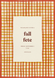 Autumn Checks - Fall Party Invitation by Paperless Post