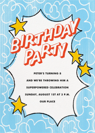 Comic Blue Sky by Paperless Post