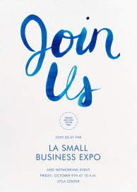 Join Us (Watercolor Script) - Networking Event Invitation by Linda and Harriett