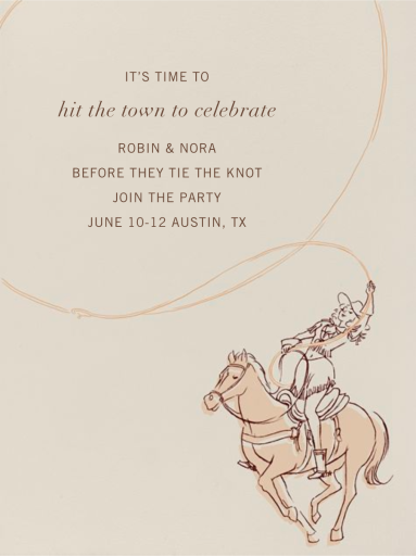 Cowgirl - Bachelor/Bachelorette Party Invitation by Paperless Post