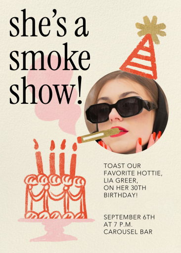 «Candle Smoke» - Invitación de cumpleaños, de Derek Blasberg