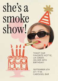 Candle Smoke - Birthday Invitation by Derek Blasberg