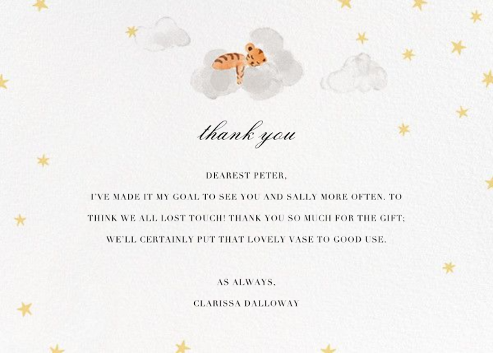 Starry Slumber (Stationery) - Thank You Card by Paperless Post