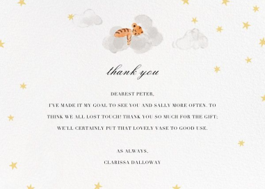 Starry Slumber (Stationery) - Thank You Card by Paperless Post