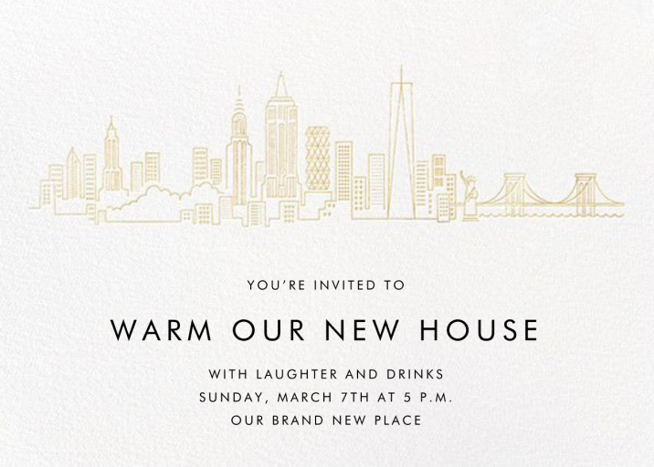 City Skyline View - Housewarming Invitation by Paperless Post