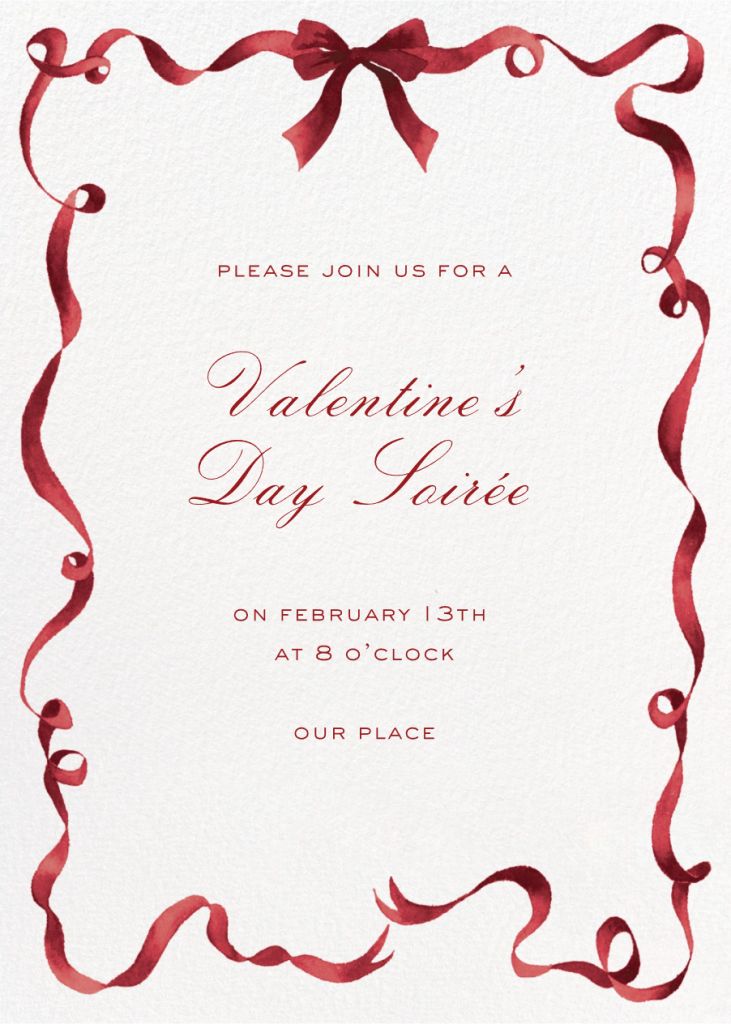 Festive Ribbon Invitation