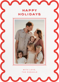 Red Scallop Frame - Holiday Card by Cheree Berry Paper & Design