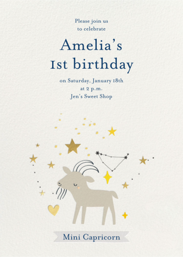 Star Sign - Invitation by Little Cube