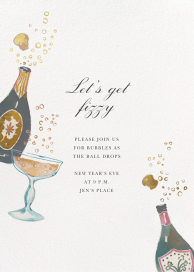 Busy Gettin' Fizzy - New Year's Eve Invitation by Happy Menocal