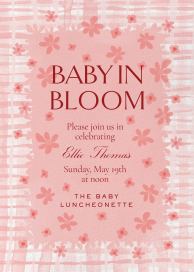 Invitación floral rosa « Baby Shower »
