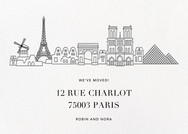 City Skyline View - Moving Announcement by Paperless Post