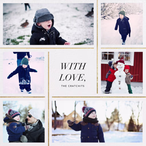 Photo Grid Border - Christmas Card by Paperless Post
