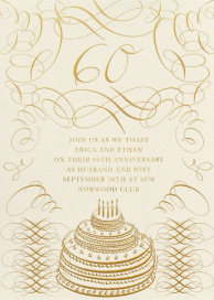 Swirly Celebration - Anniversary Invitation by Bernard Maisner