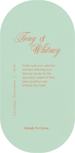Mirror Petals - Save the Date by Rubinski Works - Back
