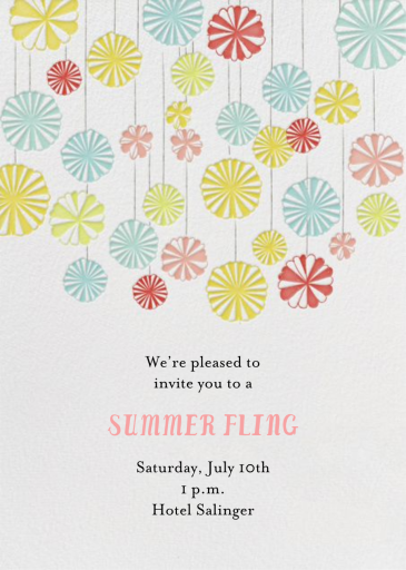 Mr. Porter's Ribbons - Summer Party Invitation by Mr. Boddington's Studio